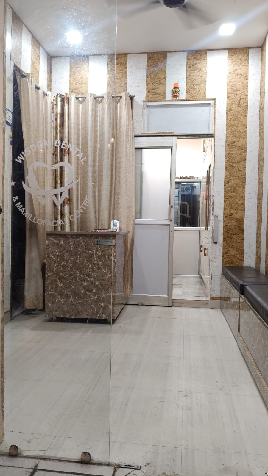 Reception area at Wisdom Dental & Maxillofacial Centre, Moradabad